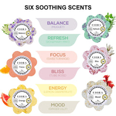 Fiora Naturals gift-packaging ready shower bombs for gifting and self-care.