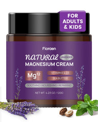 Fioraen magnesium lotion sleep bottle promotes calmness for easier bedtime routines.