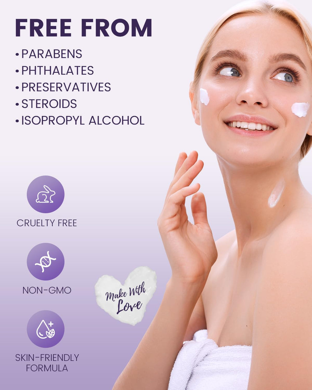 Fioraen neck-decollete skin plump closeup illustrates improved firmness.