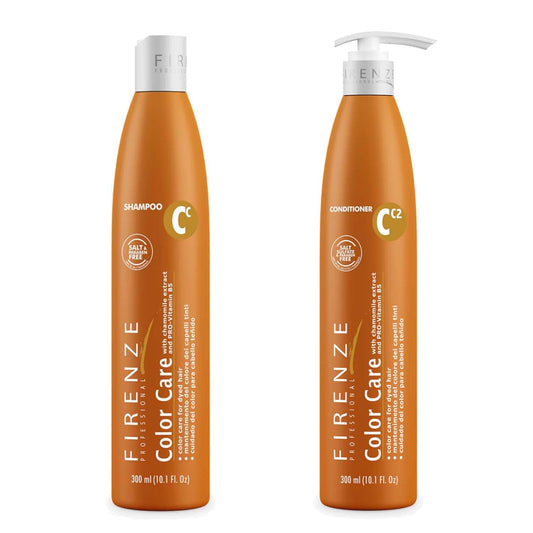 Firenze Professional Color Care Bundle shampoo bottle demonstrates color-safe cleansing for blonde hair