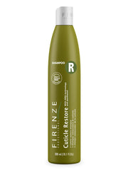 Firenze Professional Cuticle Restore Shampoo bottle—gentle cleansing with hydration.