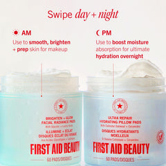 First Aid Beauty Facial Radiance Pads eco-friendly packaging on display