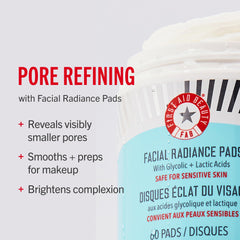 First Aid Beauty Facial Radiance Pads pads out of pack demonstrating compact, travel friendly size.