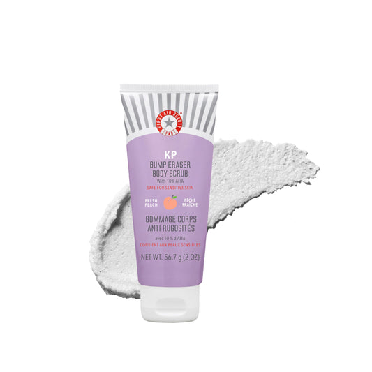 First Aid Beauty KP Bump Eraser bottle ready for daily exfoliation