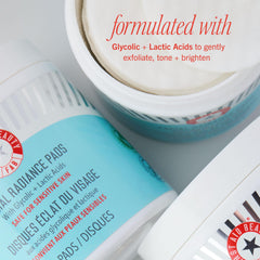 First Aid Beauty Radiance Pads compostable pads for sustainable daily use.