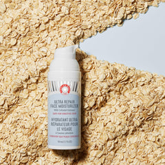 First Aid Beauty Ultra Repair featuring colloidal oatmeal soothing the complexion