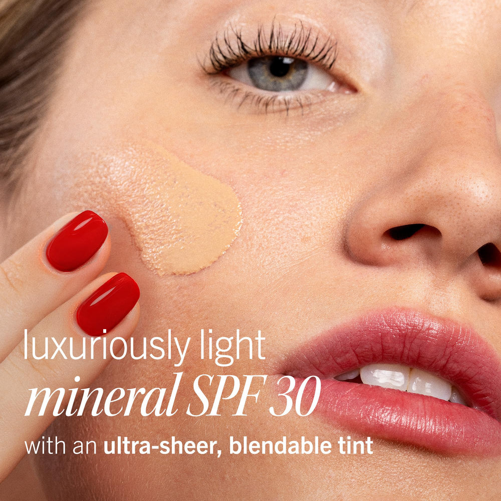 First Aid Beauty sunscreen tint application on skin for a seamless no-makeup look.