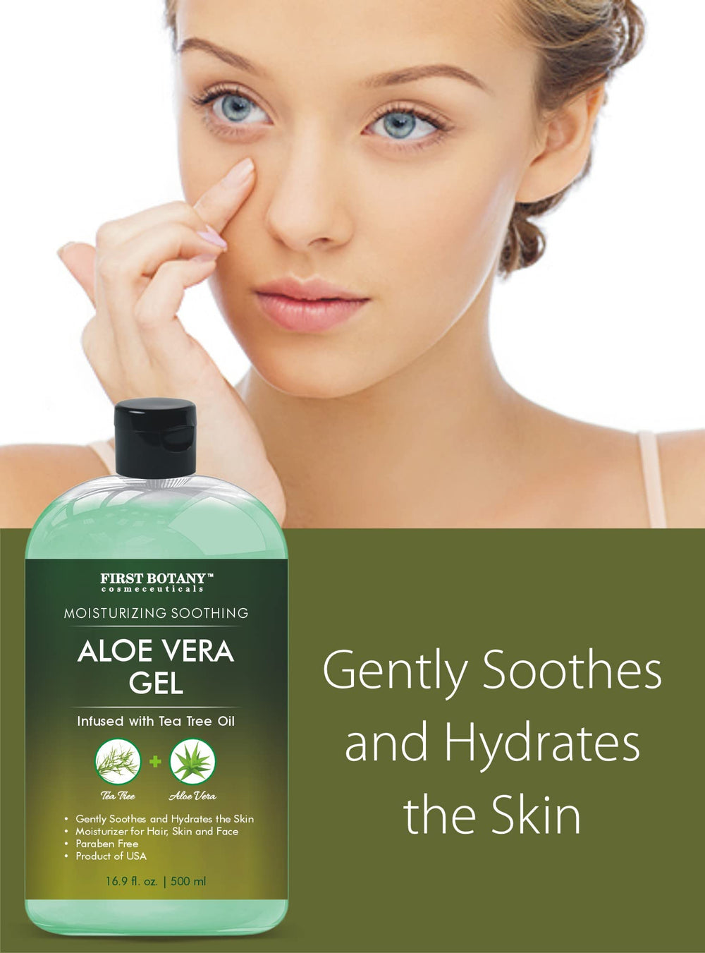 First Botany Aloe Vera Gel for acne-prone skin with lightweight hydration