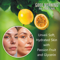Applying First Botany scrub on skin shows multi-use for face and body.
