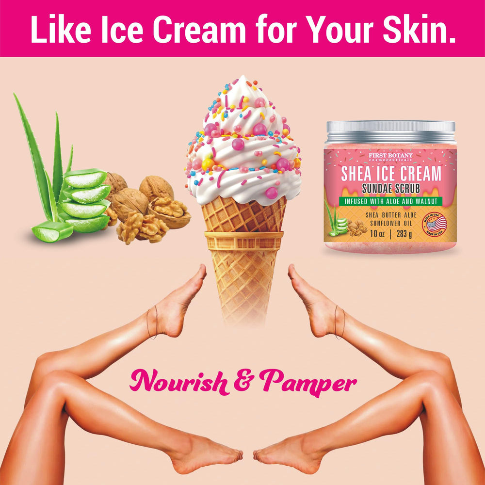 First Botany Body Scrub features sunflower oil to lock in moisture for soft skin.