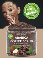 First Botany Coffee Scrub texture closeup with creamy, aromatic scrub