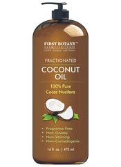 First Botany Fractionated Coconut Oil 16oz bottle for versatile skin and hair care
