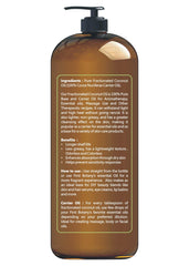 First Botany fractionated coconut oil bottle pour enables easy, quick applications