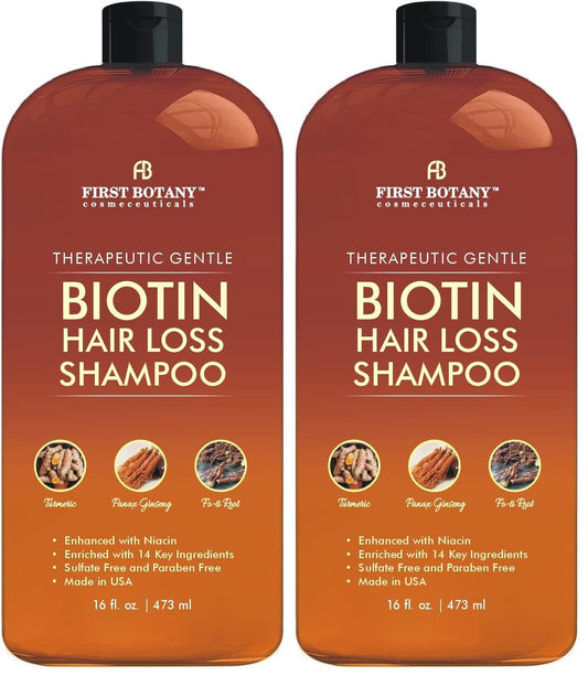First Botany shampoo bottle demonstrating a gentle daily cleanse for healthy hair.