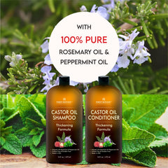 First Botany Castor Oil Shampoo close-up lather, sulfate-free protection for color and curls.