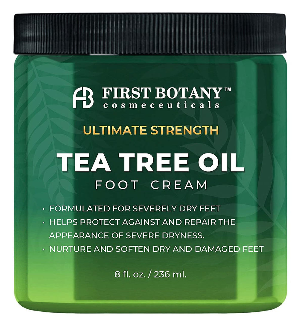 First Botany Tea Tree Foot Cream packaging promotes hydration for clean feet