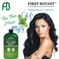 First Botany Tea Tree Oil Conditioner scalp massage helps distribute conditioner evenly and soothe dryness