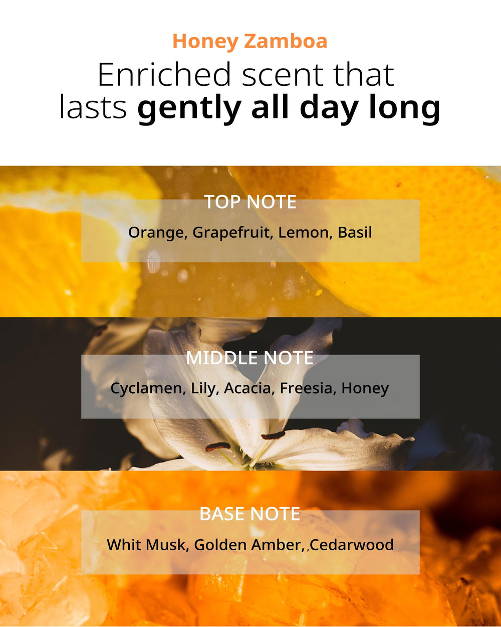 Honey citrus fragrance from DAN DAN enhances the shower ritual experience.