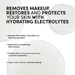 FITGLOW Calm Cleanser close-up showing gentle makeup removal
