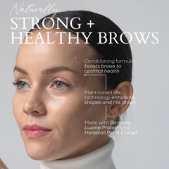 FITGLOW Brow Gel brush application demonstrating natural brow shaping.