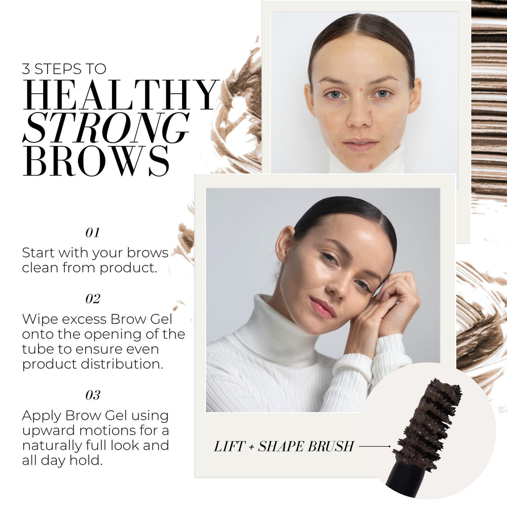 FITGLOW Brow Gel texture close-up reveals lightweight, flexible hold.