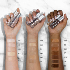 Fitglow Conceal+ applicator demonstrates precise delivery for targeted eye-area coverage.