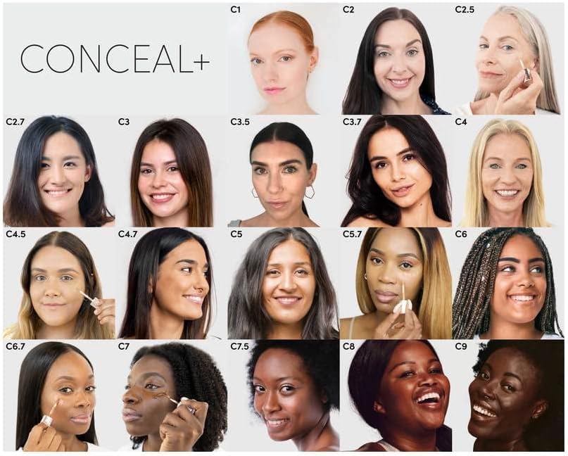 Fitglow Conceal+ applied around the eye for natural blend and finish