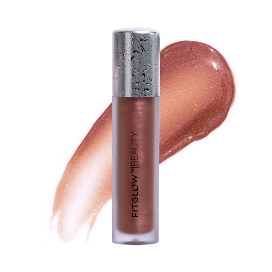 FITGLOW Lip Colour Serum bottle dispensing for instant hydration and shine