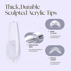 Five Angeles Tipex instant UV glue resists yellowing for lasting wear.