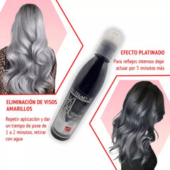 Packaging highlights color-safe formula designed for highlighted and balayage blondes.