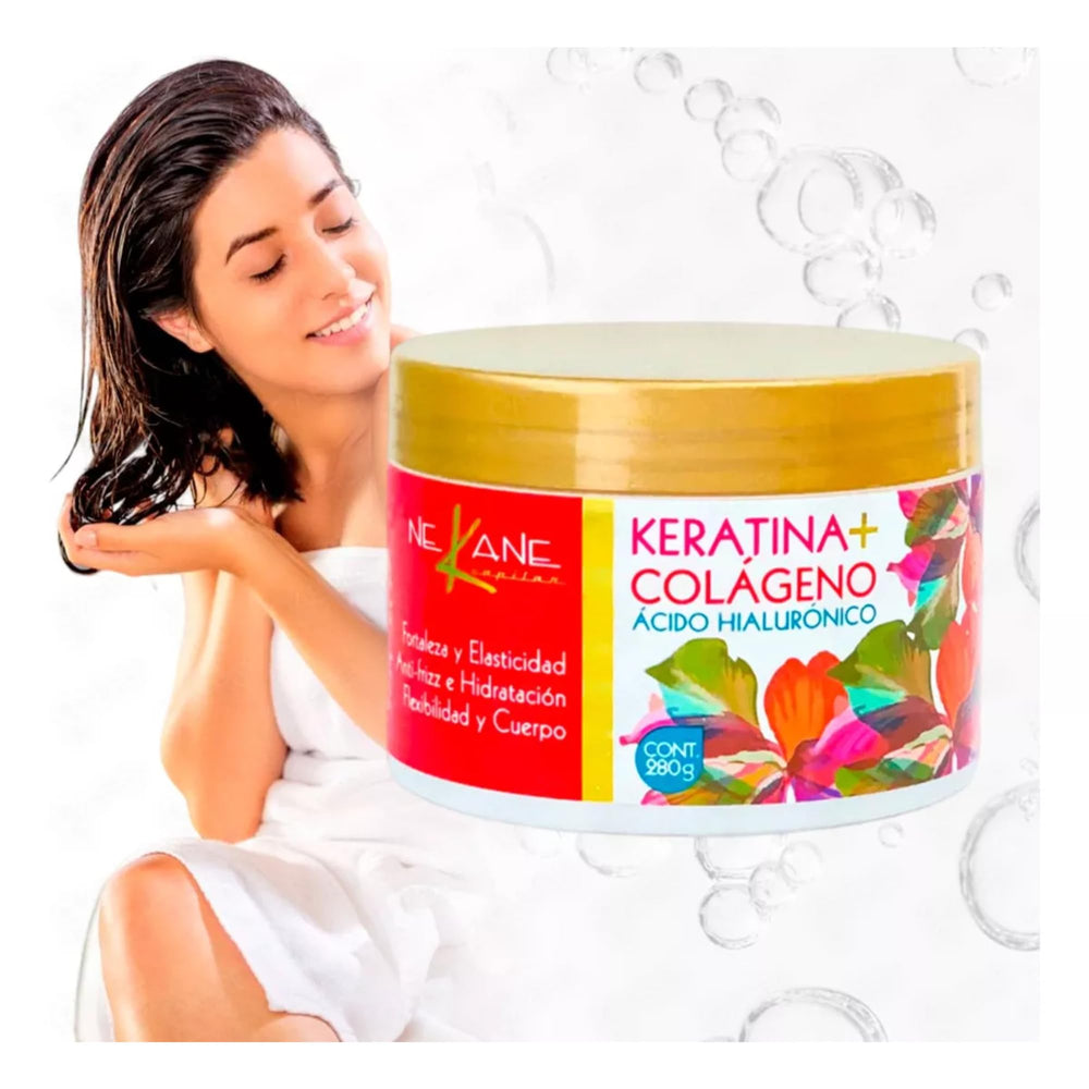 Nekane comb-through demonstrates thorough coverage for smoother strands.