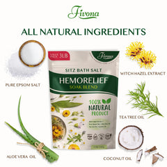 FIVONA Sitz Bath Salts natural ingredients for a clean, calming soak