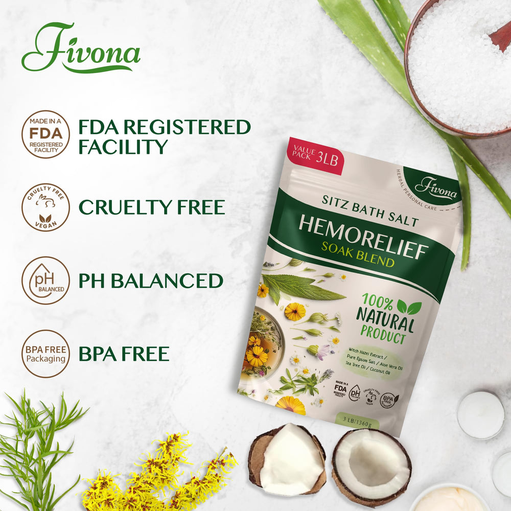 FIVONA Sitz Bath Salts coconut oil nourishes and hydrates skin