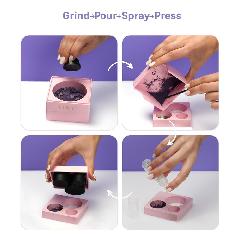 FIXY Makeup Repair Kit spray bottle provides fragrance-free bonding for a clean finish
