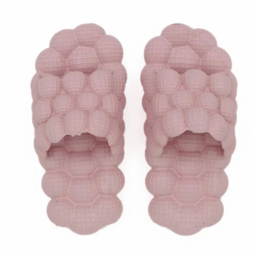FJPTREN non-slip pink bathroom slippers provide secure grip on wet surfaces