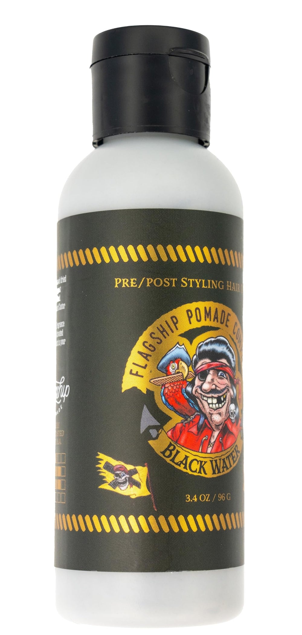 Flagship Black Water pomade being emulsified for even distribution.