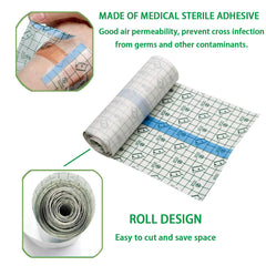 Flatoedu tattoo aftercare wrap with grid back paper for easy sizing