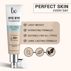 Flawless Radiance LX Blend Bye Bye Foundation Hyaluronic acid boosts hydration for comfortable wear.