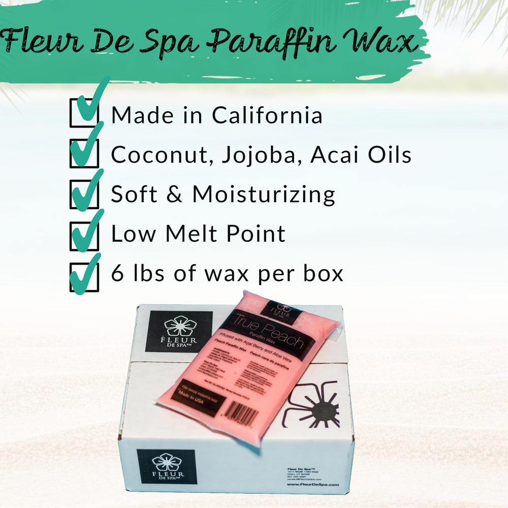 Fragrance options Peach Lavender Vanilla for Fleur De Spa wax