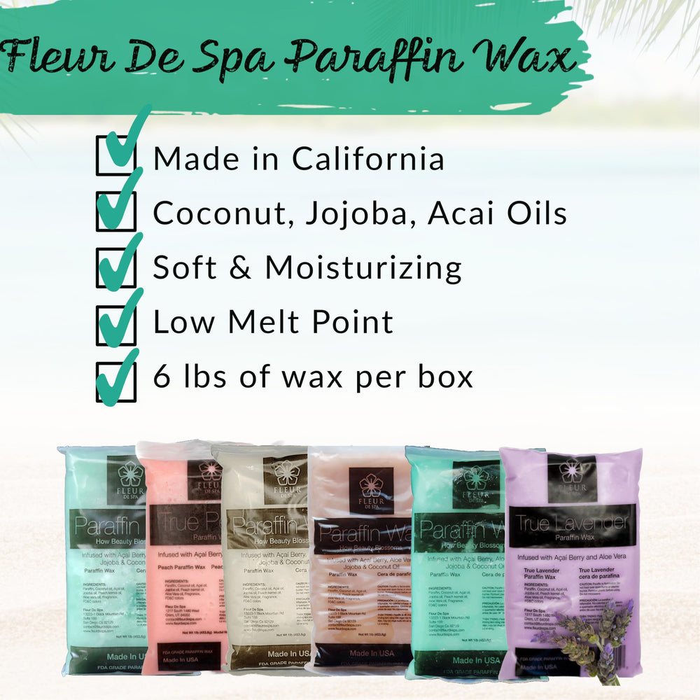 Paraffin dipping scene with Fleur De Spa wax on hands