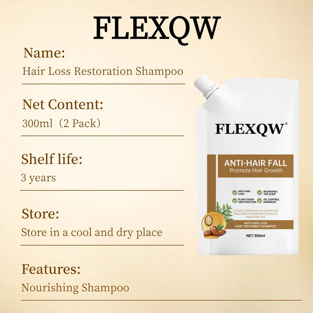 Soft, manageable hair after use with reduced frizz with FLEXQW.