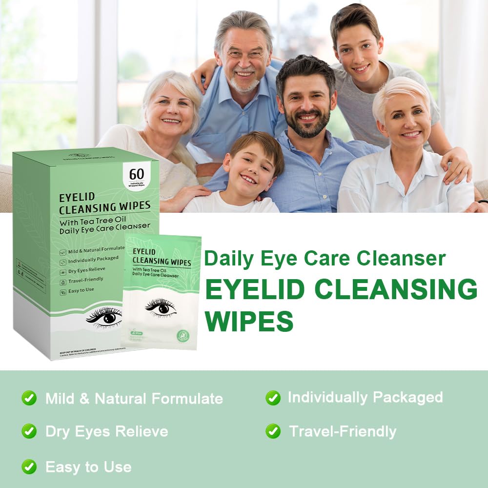 Blepharitis-prone lids benefit from FLODTEEK eyelid wipes care.