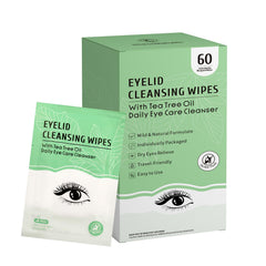 FLODTEEK Eyelid Wipes with tea tree cleanse delicate lids on the go.