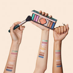 FLORASIS eye swatch demonstrates smooth, buildable pigment with minimal fallout