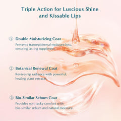 FLORASIS Flawless Jade on lips for smooth wear.