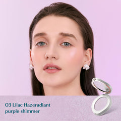 FLORASIS Gentle Waves Aqua Glow Highlighter 03 Lilac Haze provides enduring radiance that lasts from dawn to dusk.