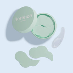 Cooling and soothing effect near eyes with Florence by Mills patches.
