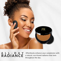 Flori Roberts bronzer gliding smoothly for flawless finish