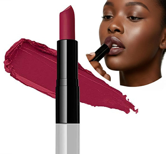 Flori Roberts Luxury Lipstick color swatch for deep skin tones.