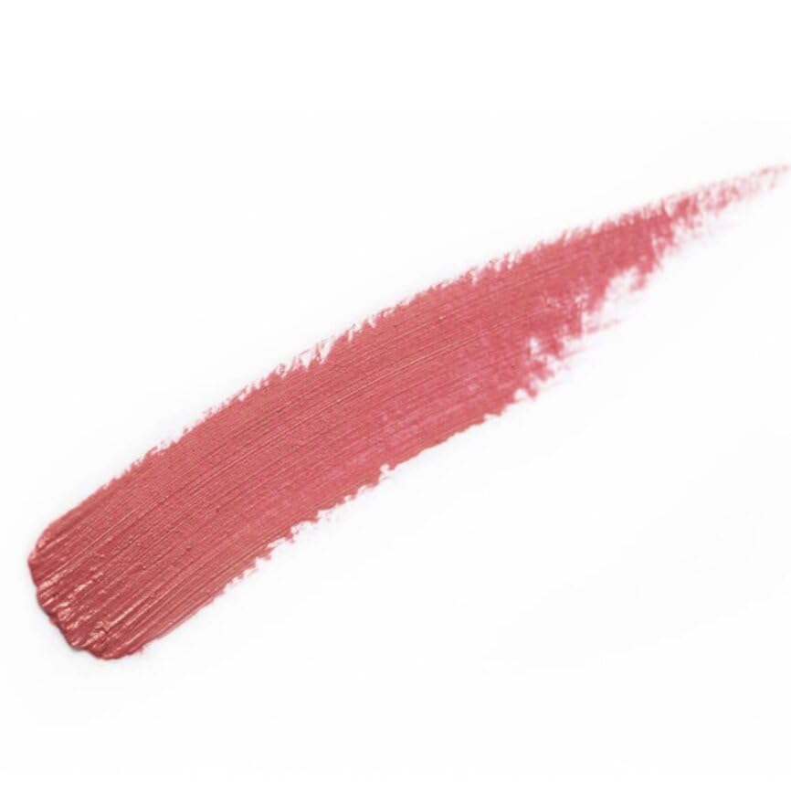 FLOWER Beauty Perfect Pout Lipstick Buttercup closeup highlights creamy texture and natural shine.